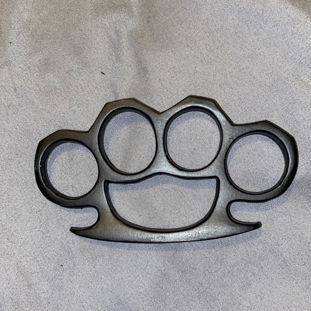 Black steel knuckles
